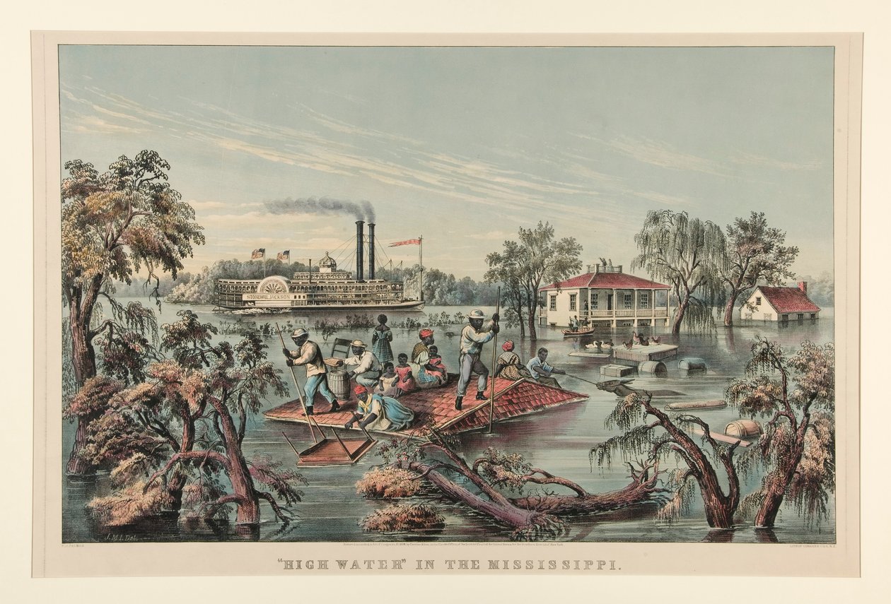 Hautes eaux - Currier and Ives
