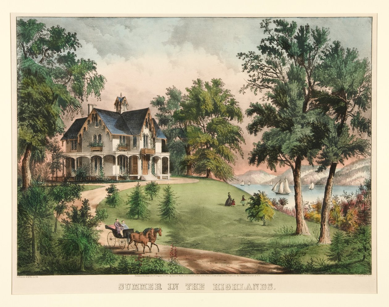 Été dans les Highlands - Currier and Ives