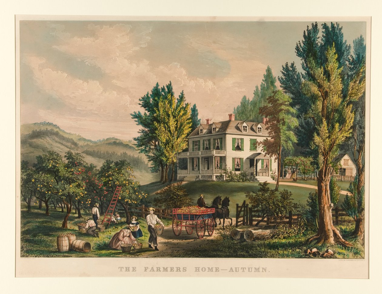 La maison du fermier - Automne - Currier and Ives