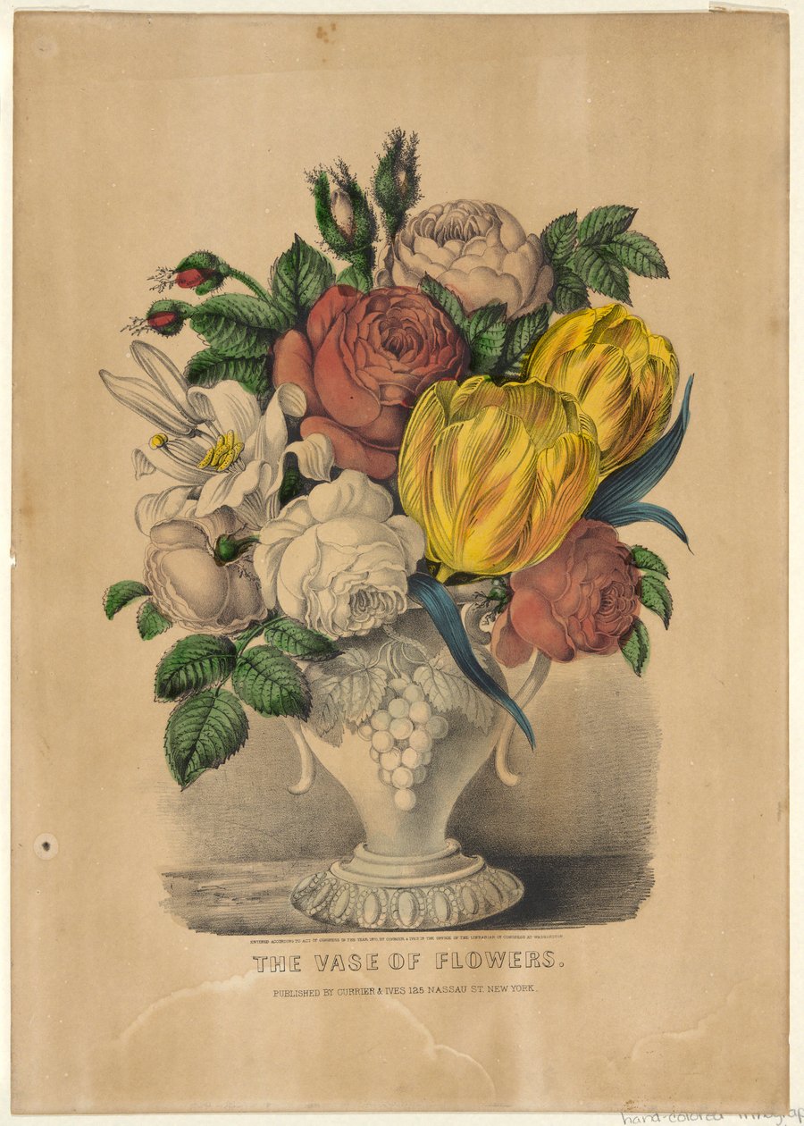 Le Vase de Fleurs - Currier and Ives