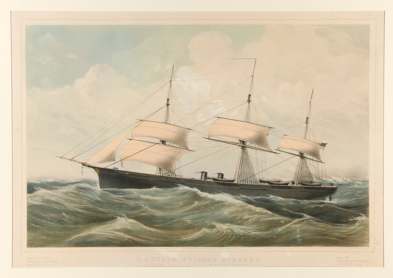 Frégate à vapeur des États-Unis Niagara - Currier and Ives