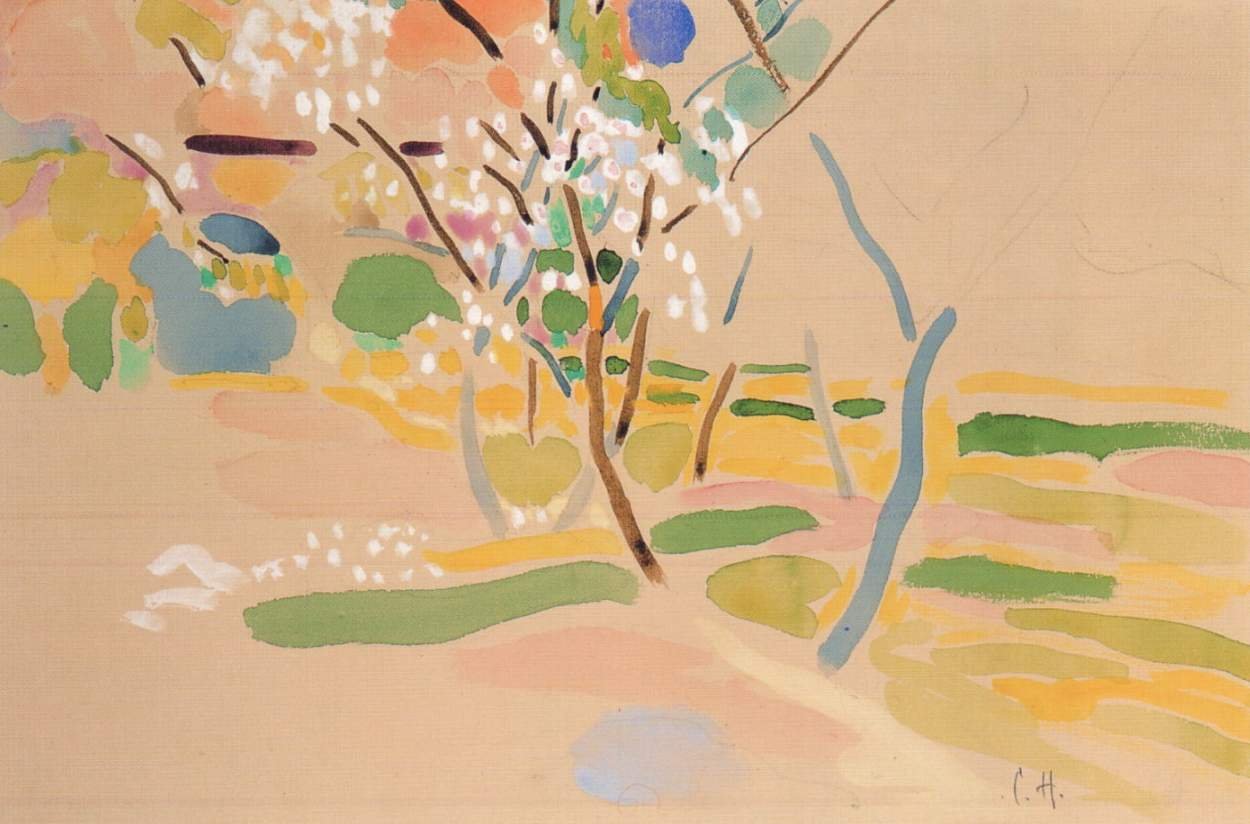 Pommier en fleurs - Curt Herrmann