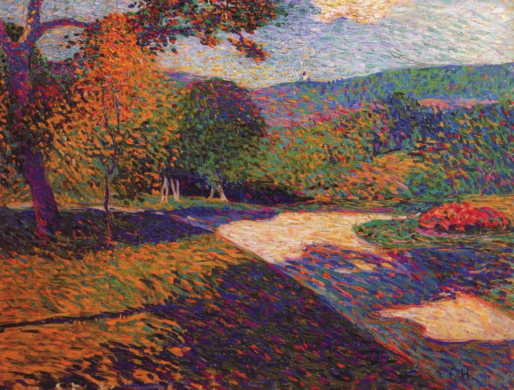 Chemin de parc estival avec vue sur la vallée de Wiesent - Curt Herrmann