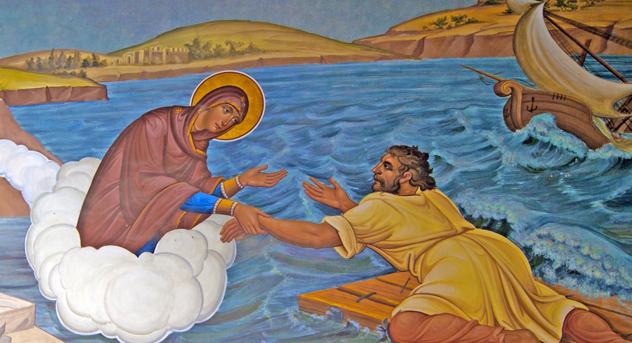 La Vierge Marie sauve un marin naufragé, Chypre - Cypriot