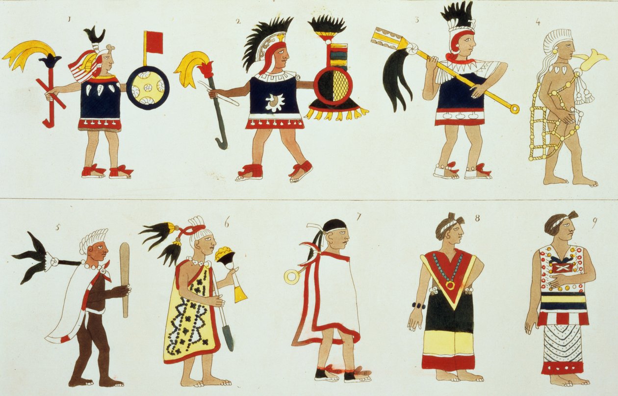 Montezuma II (1466-1520) tel que représenté dans un codex anonyme au Vatican - D.K. Bonatti