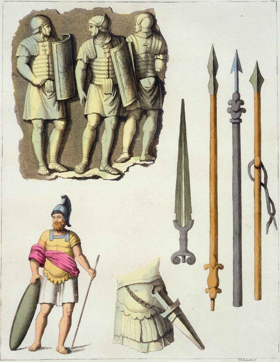 Uniforme et armes des légionnaires romains, de 