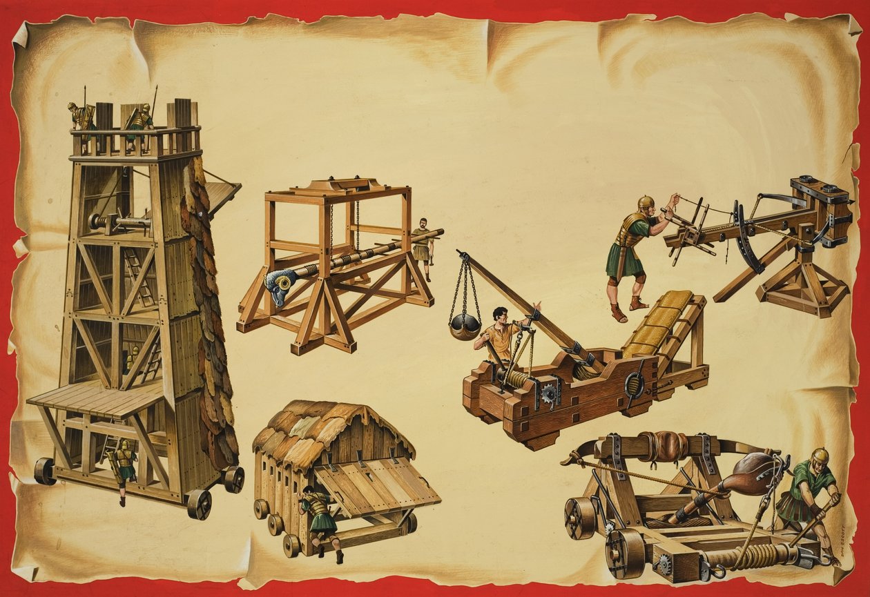 Machines de siège (gouache sur papier) - Dan Escott