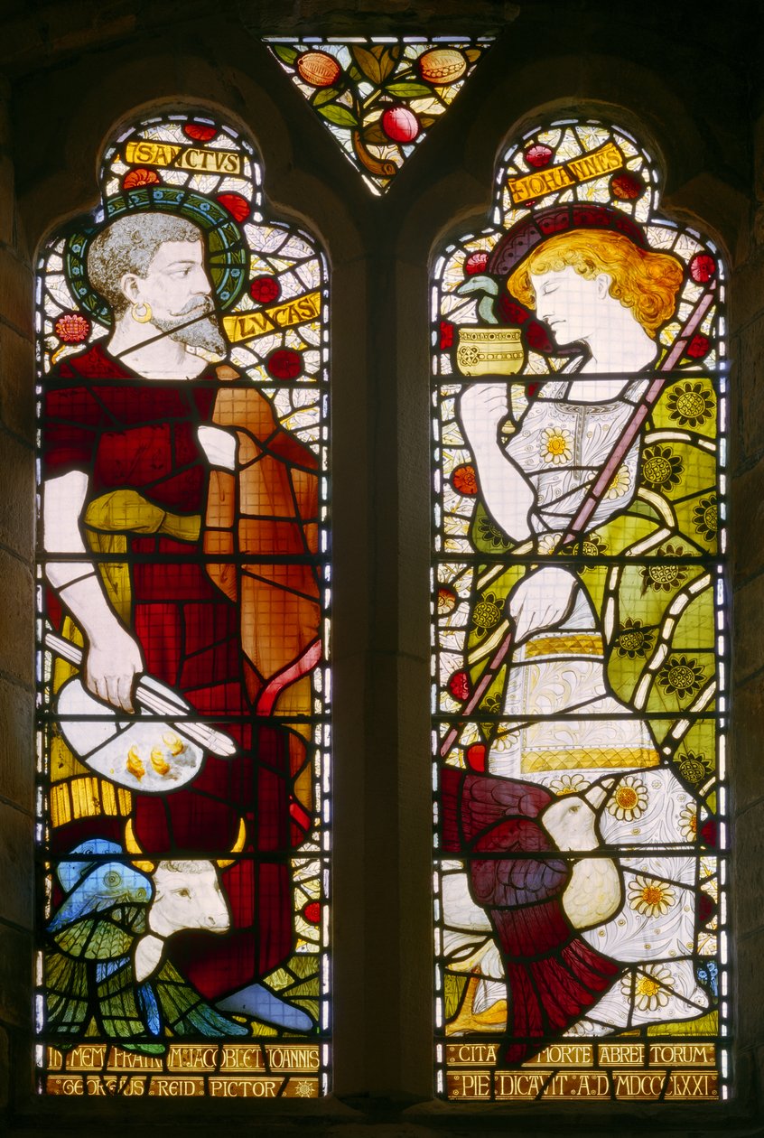 Saint Luc et Saint Jean, Cathédrale de St Machar, Aberdeen, 1871 - Daniel Cottier
