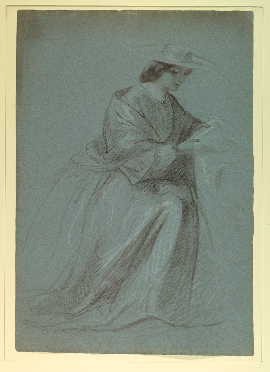 Dessin, Mme Sheppard Gandy assise, 1859 - Daniel Huntington