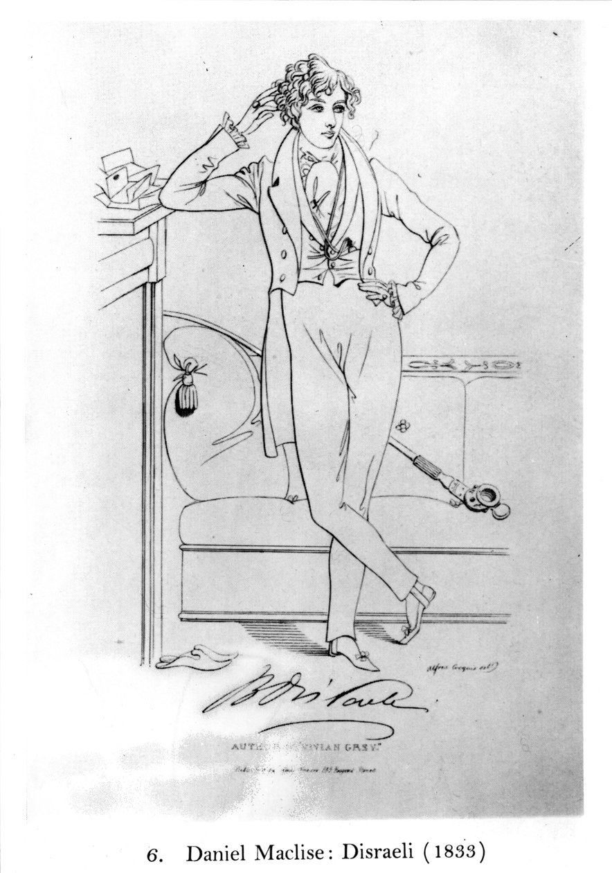 Portrait de Benjamin Disraeli (1804-81), auteur de 