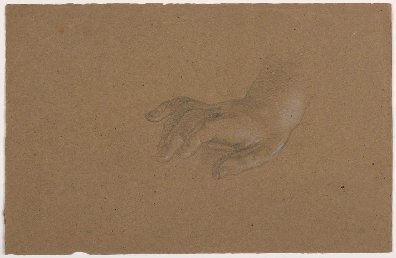 Dessin, étude de la main droite, 1850-60 - Daniel Huntington