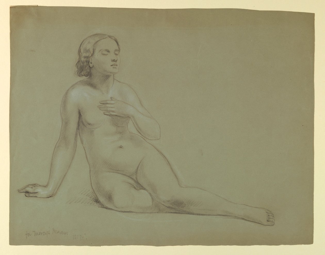Dessin, étude pour "Le rêve de Mercy", 1857 - Daniel Huntington