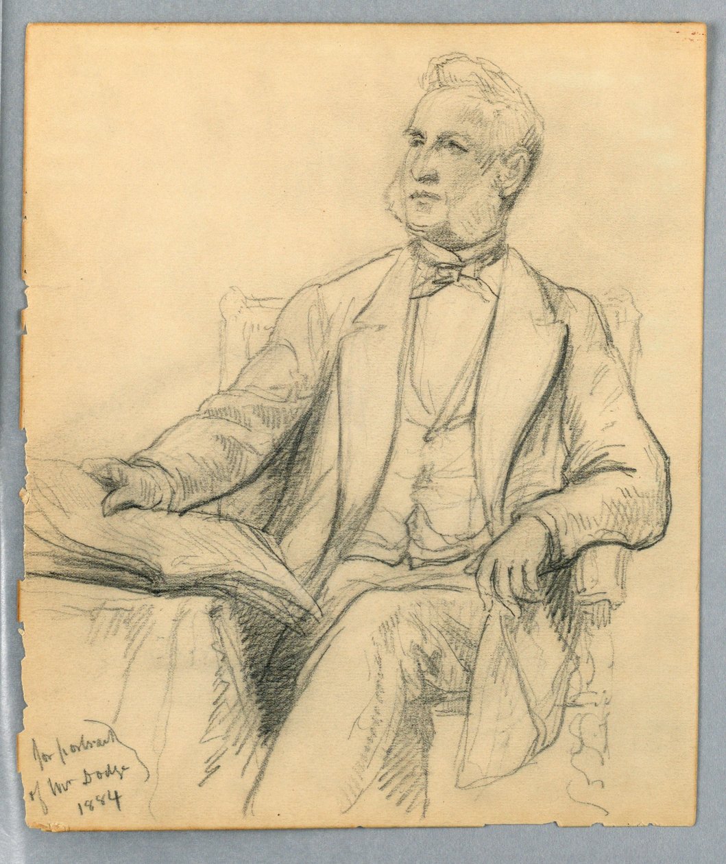 Dessin, William E. Dodge assis, 1884 - Daniel Huntington
