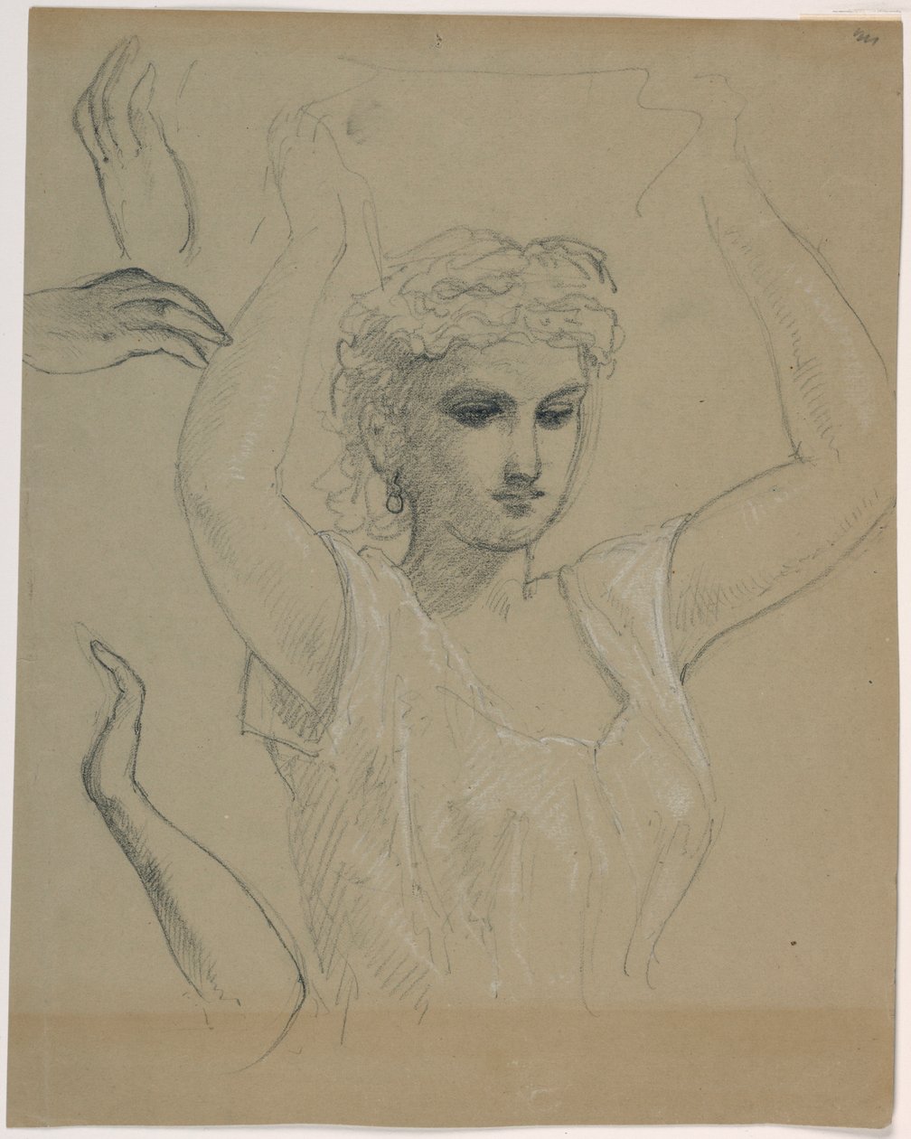 Femme avec les mains levées - Daniel Huntington