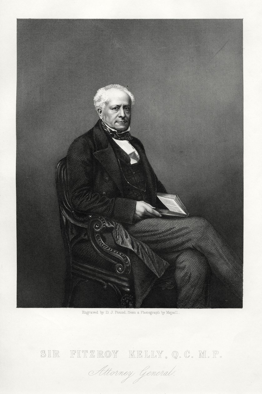 Sir Fitzroy Kelly, juge anglais, c1880 - Daniel John Pound