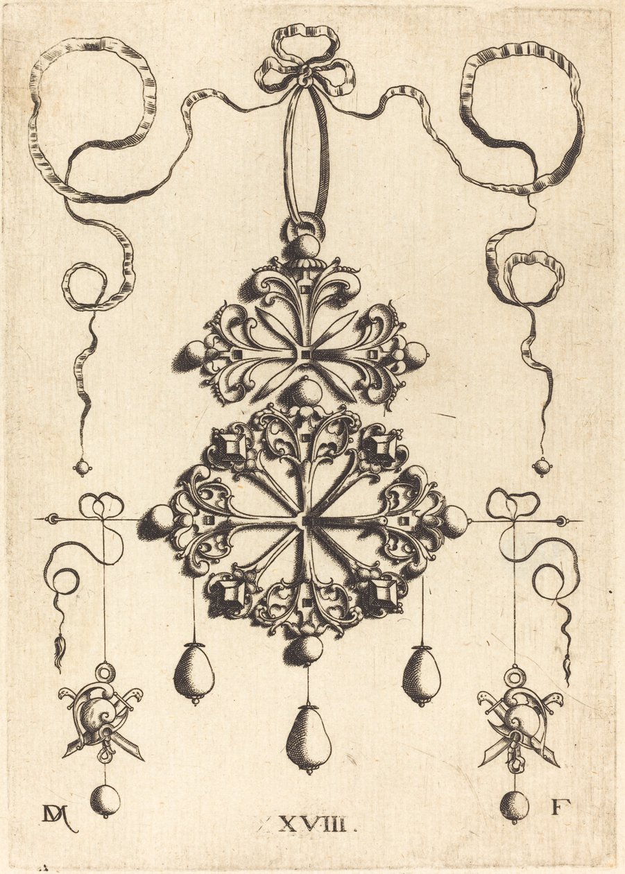 Pendentif avec deux croix doubles - Daniel Mignot