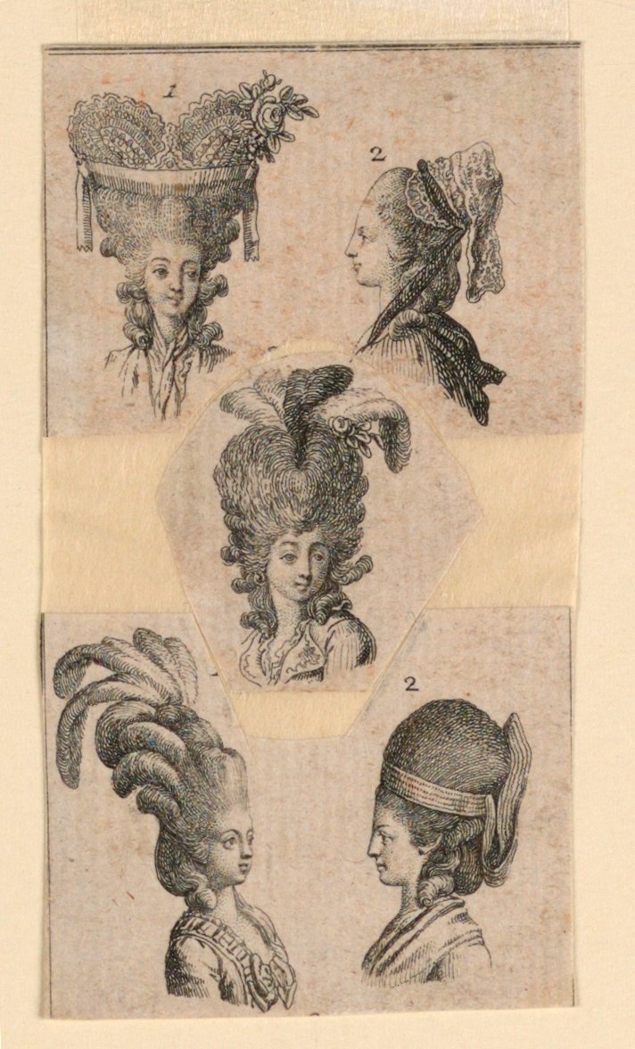 Cinq coiffures - Daniel Nikolaus Chodowiecki