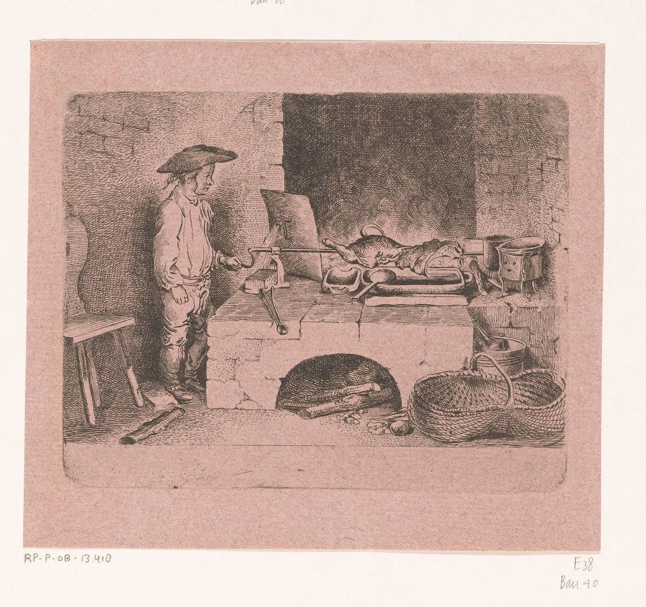 Garçon près de la broche - Daniel Nikolaus Chodowiecki