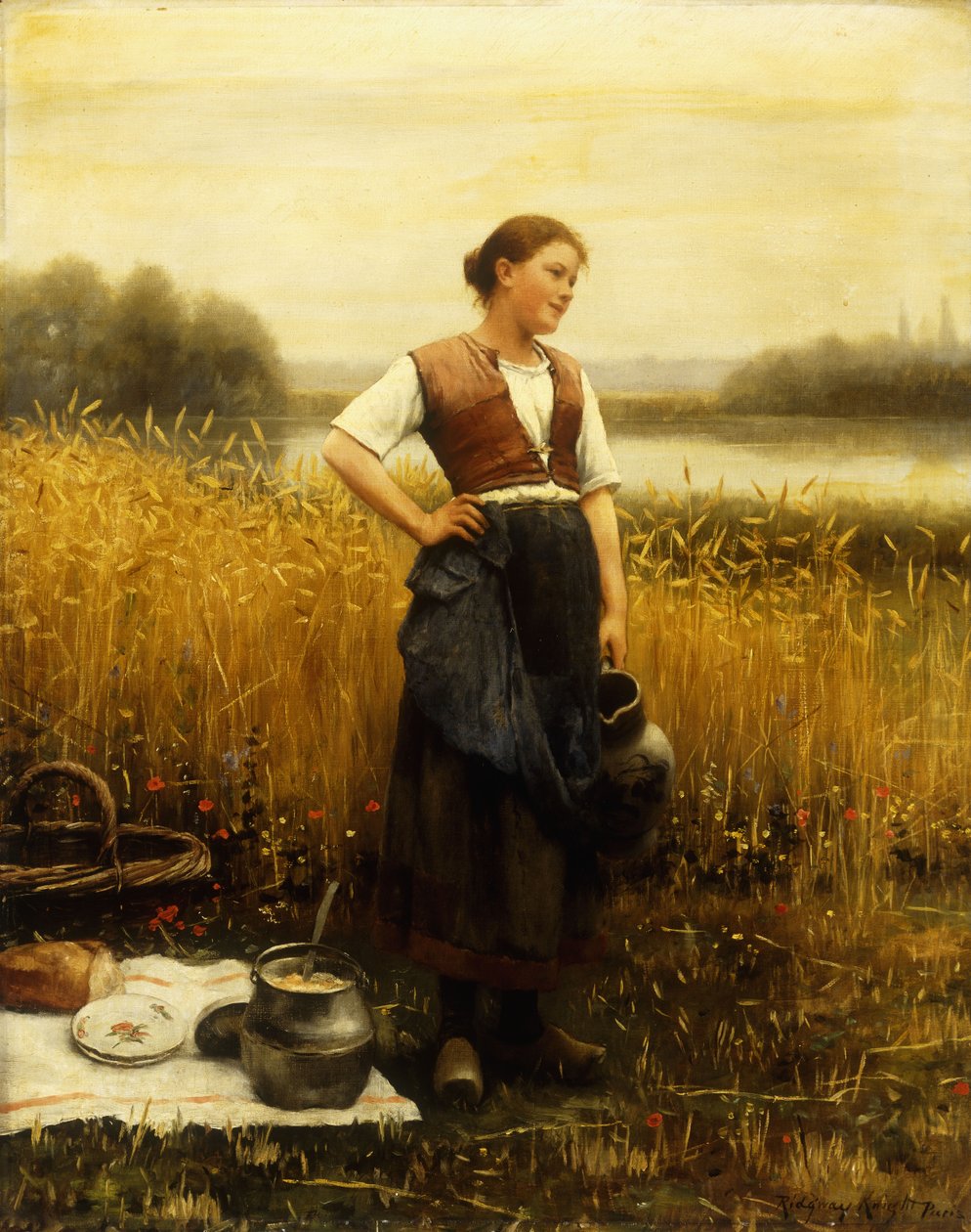 Déjeuner de récolte - Daniel Ridgway Knight