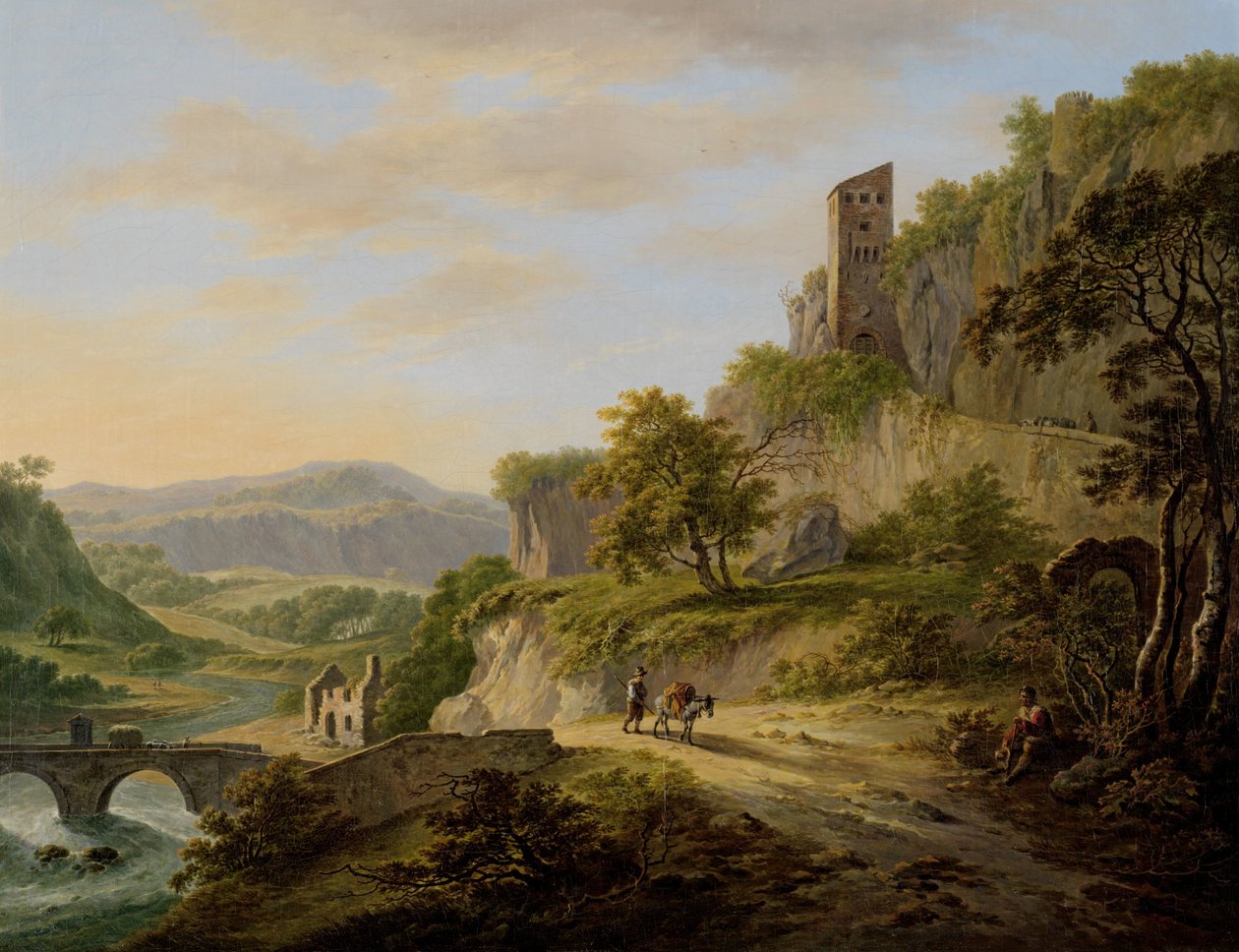 Vue de Civita Castellana - Daniël Dupré (signed by artist)