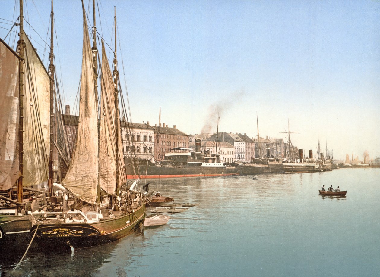 Vue de Havnegade, Copenhague, pub. 1900 - Danish Photographer