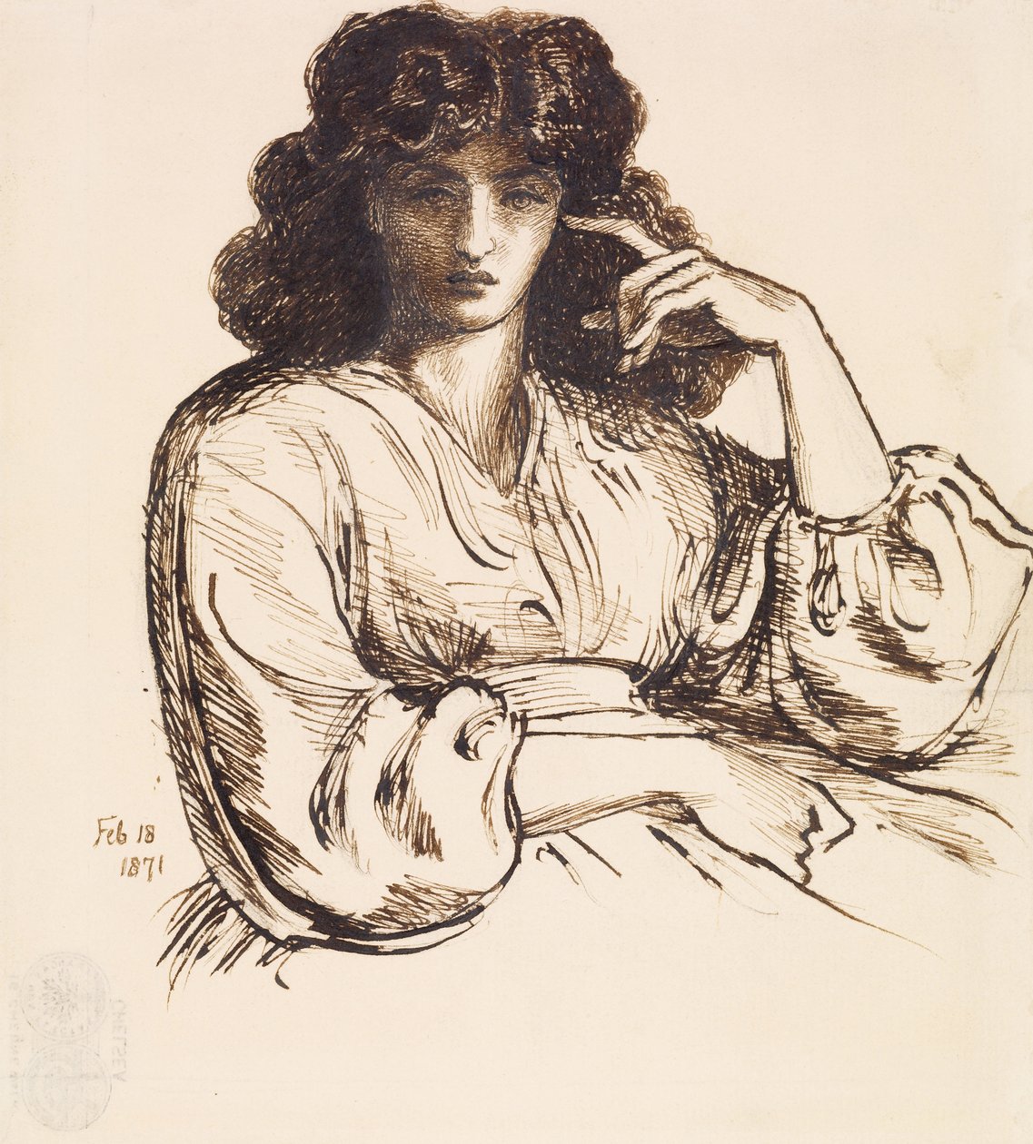 Portrait de Jane Morris - Dante Gabriel Charles Rossetti