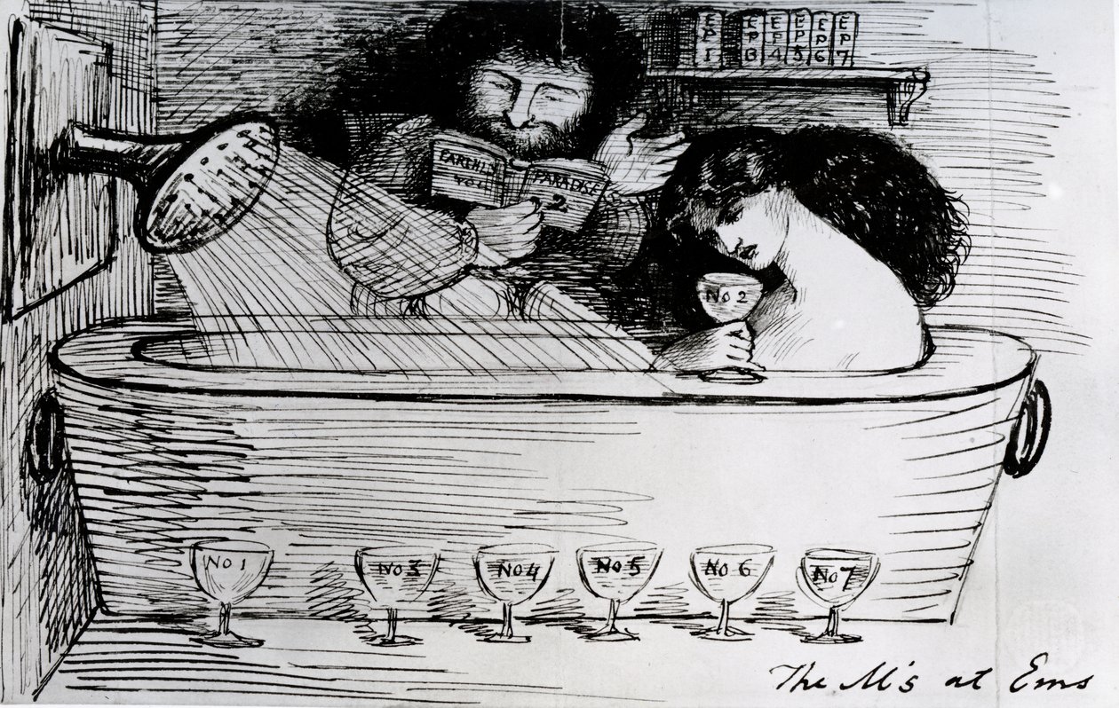 Les M à Ems, 1869 - Dante Gabriel Charles Rossetti