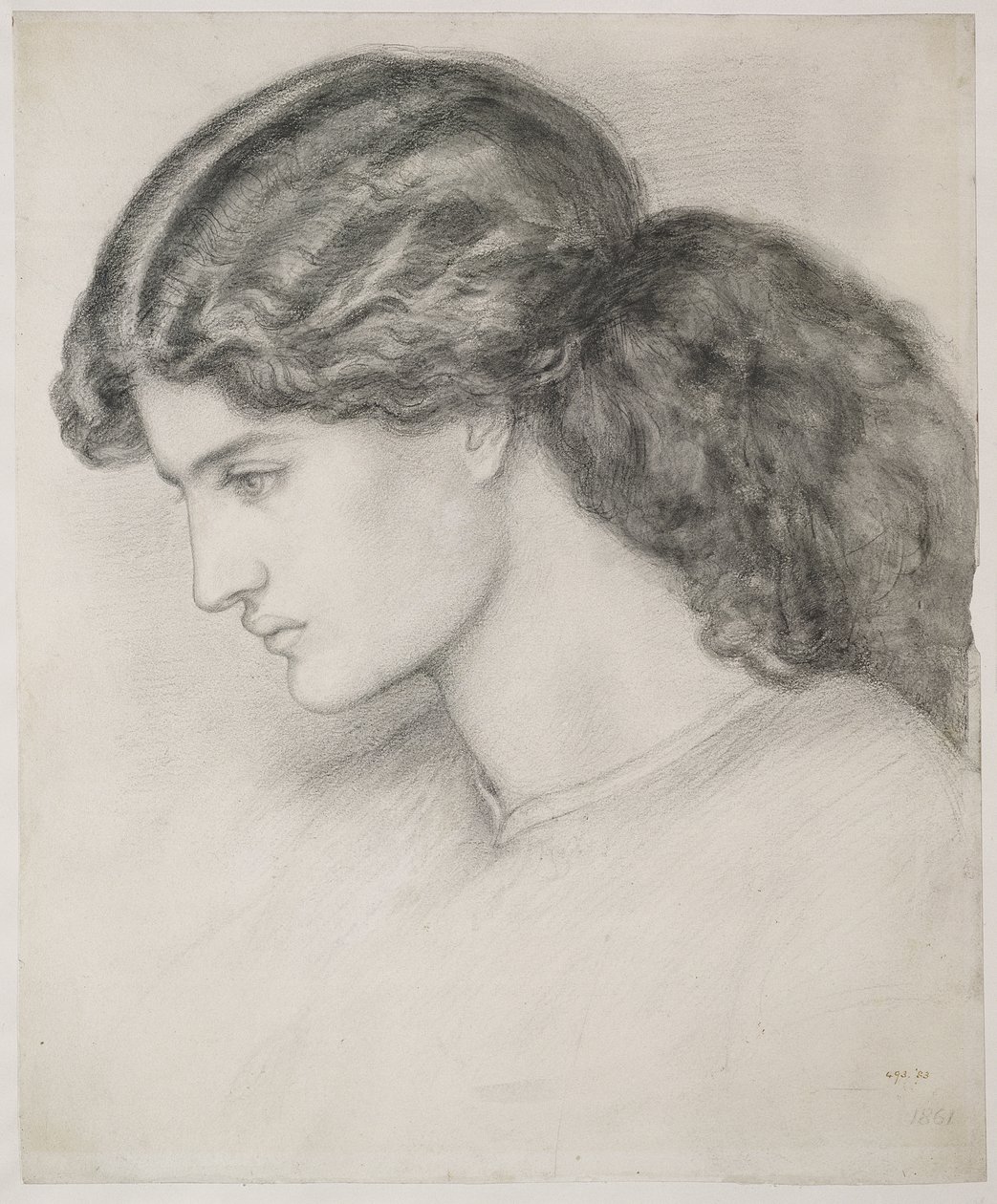 Tête de femme, 1861 - Dante Gabriel Charles Rossetti
