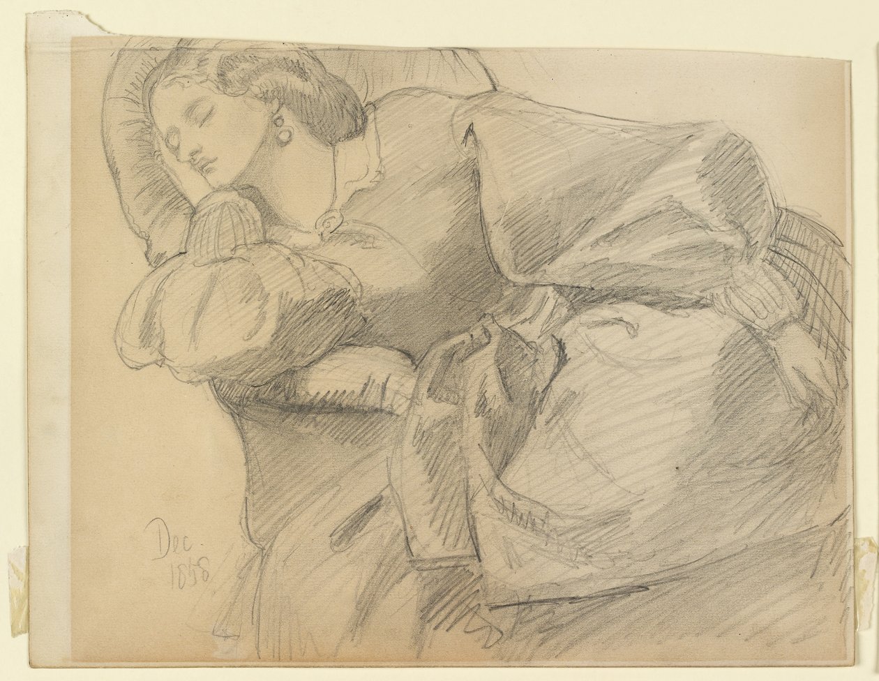 Ruth Herbert endormie - Dante Gabriel Charles Rossetti