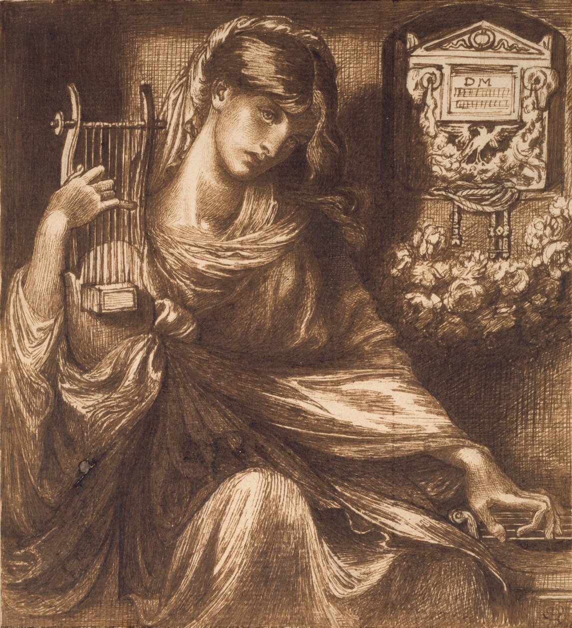 La veuve romaine, vers 1870 - Dante Gabriel Rossetti