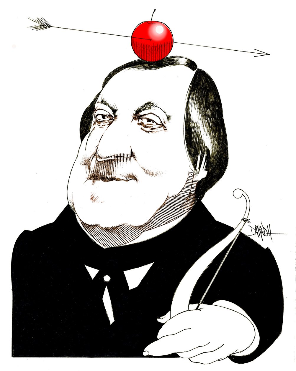 Gioachino Rossini, 2024 (dessin numérique au crayon de couleur) - Dariush Radpour