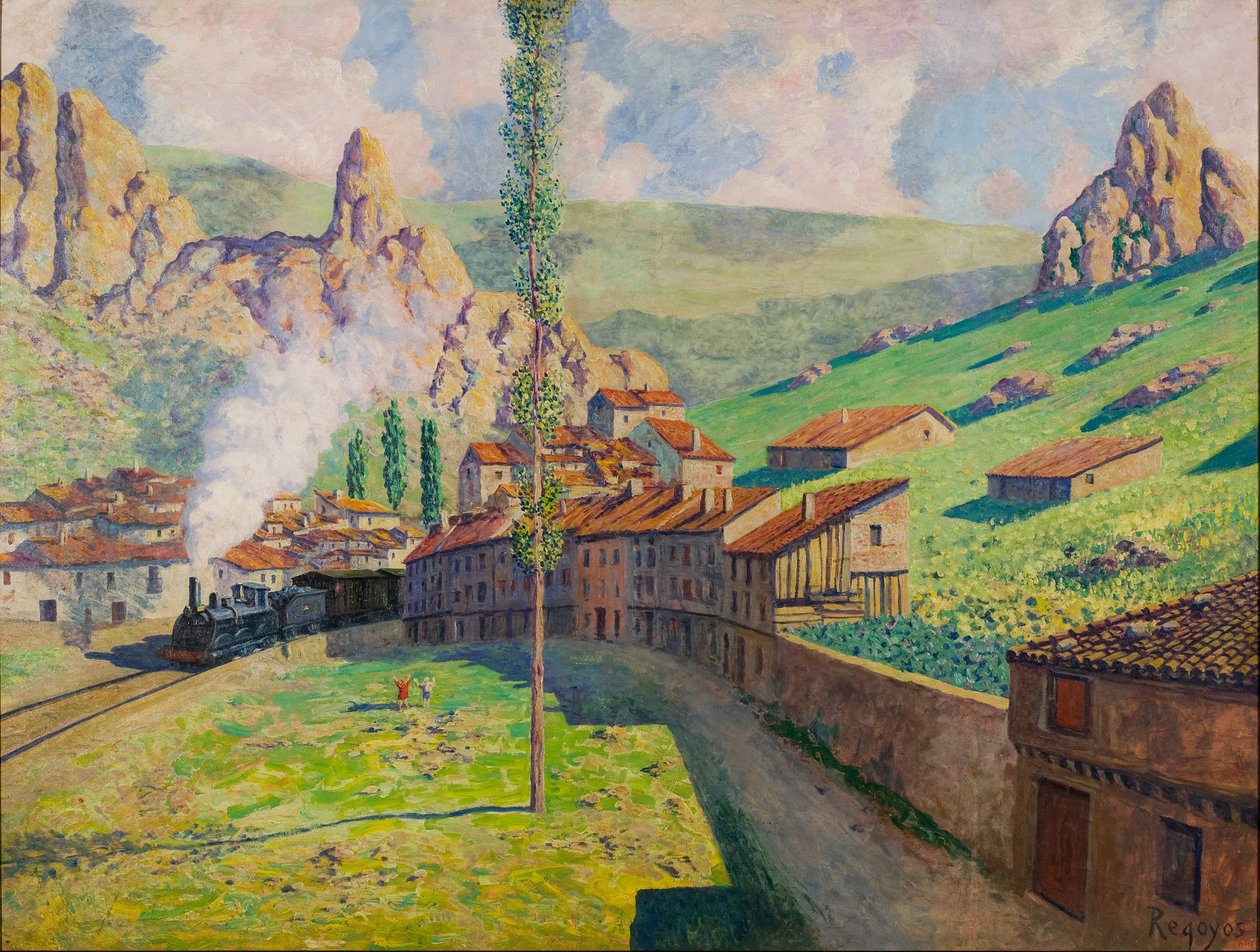 Pancorbo : Train de passage - Darío de Regoyos