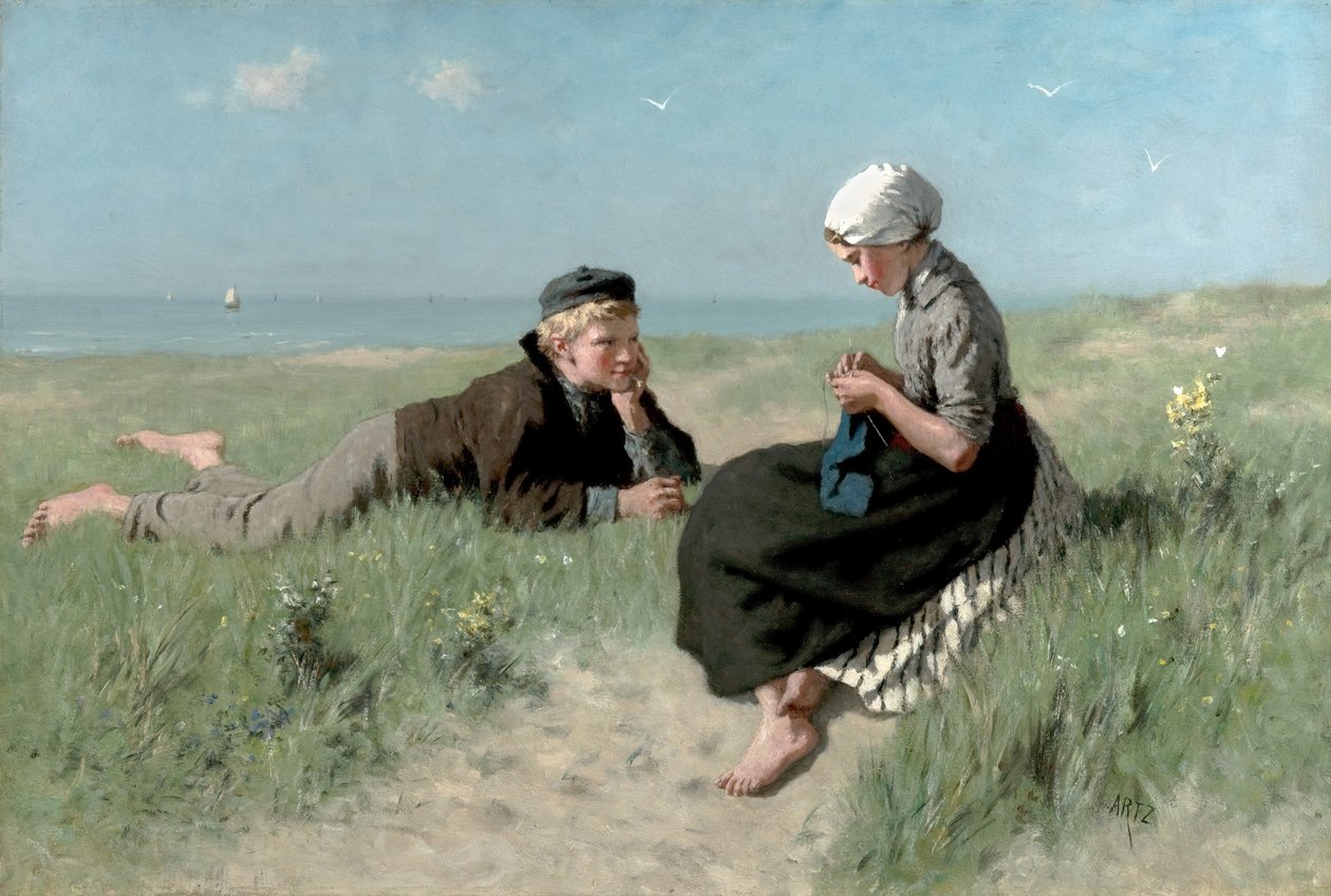 Amour de chiot - David Adolph Constant Artz