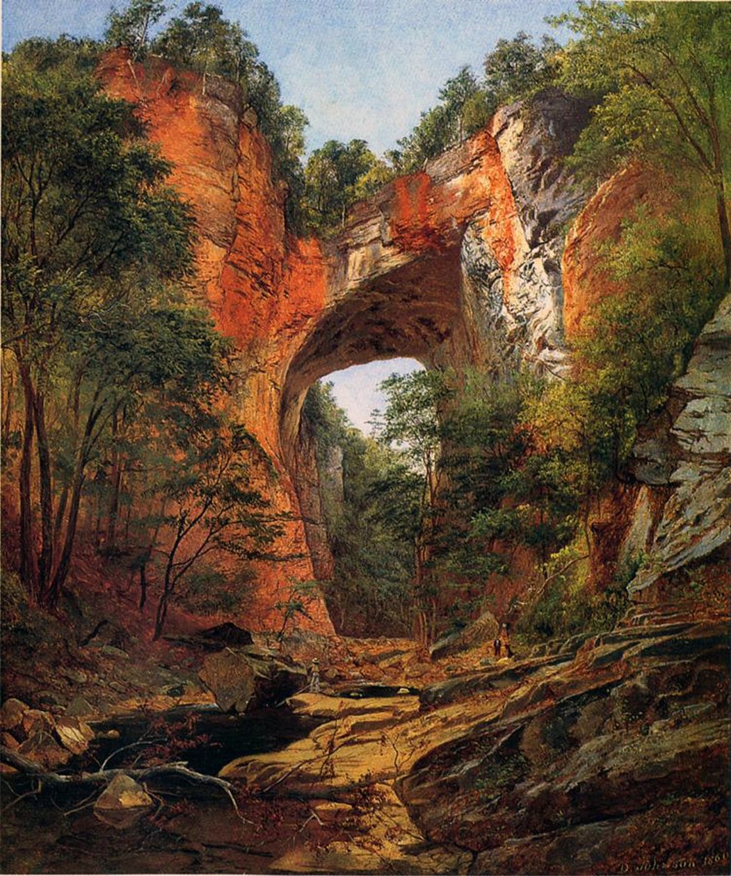 Un pont naturel, Virginie, 1860 - David Johnson