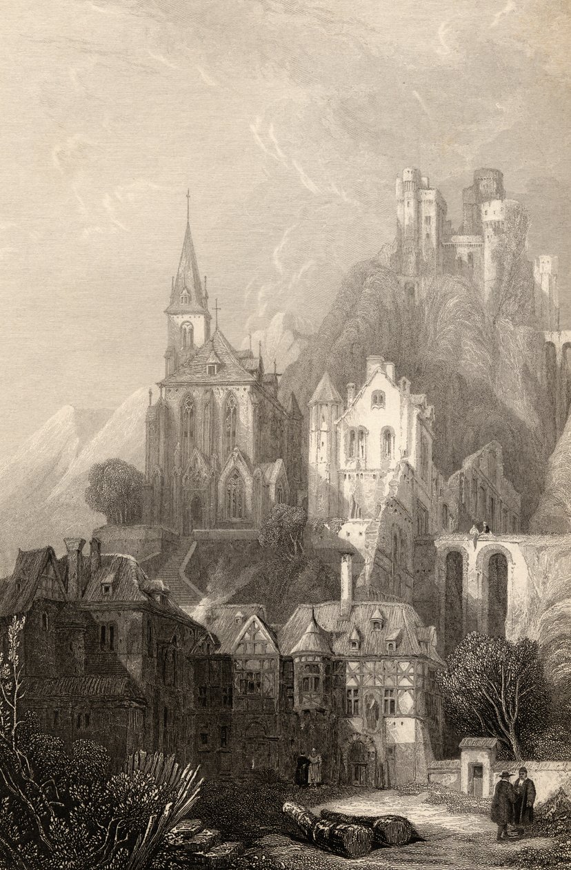 Trarbach, gravé par E.I. Roberts, illustration de 