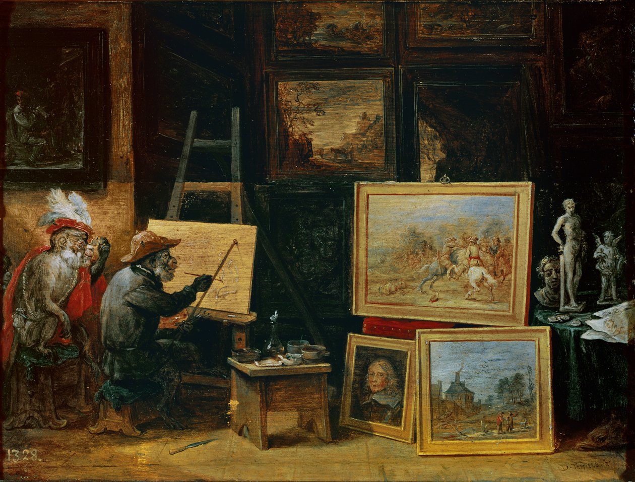Le peintre singe, 1805 - David Teniers the Younger