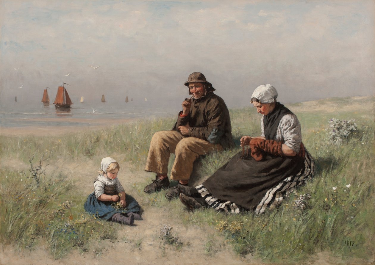 Sur le sable à Scheveningen - David Adolph Constant Artz
