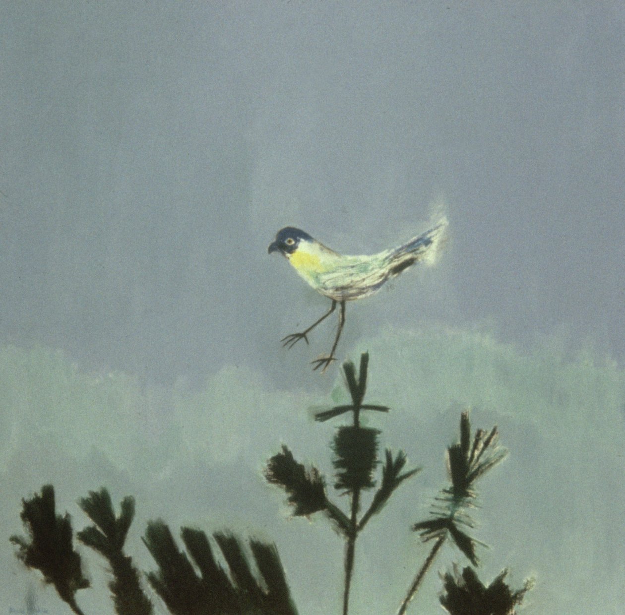 Oiseau étrange atterrissant - David Alan Redpath Michie