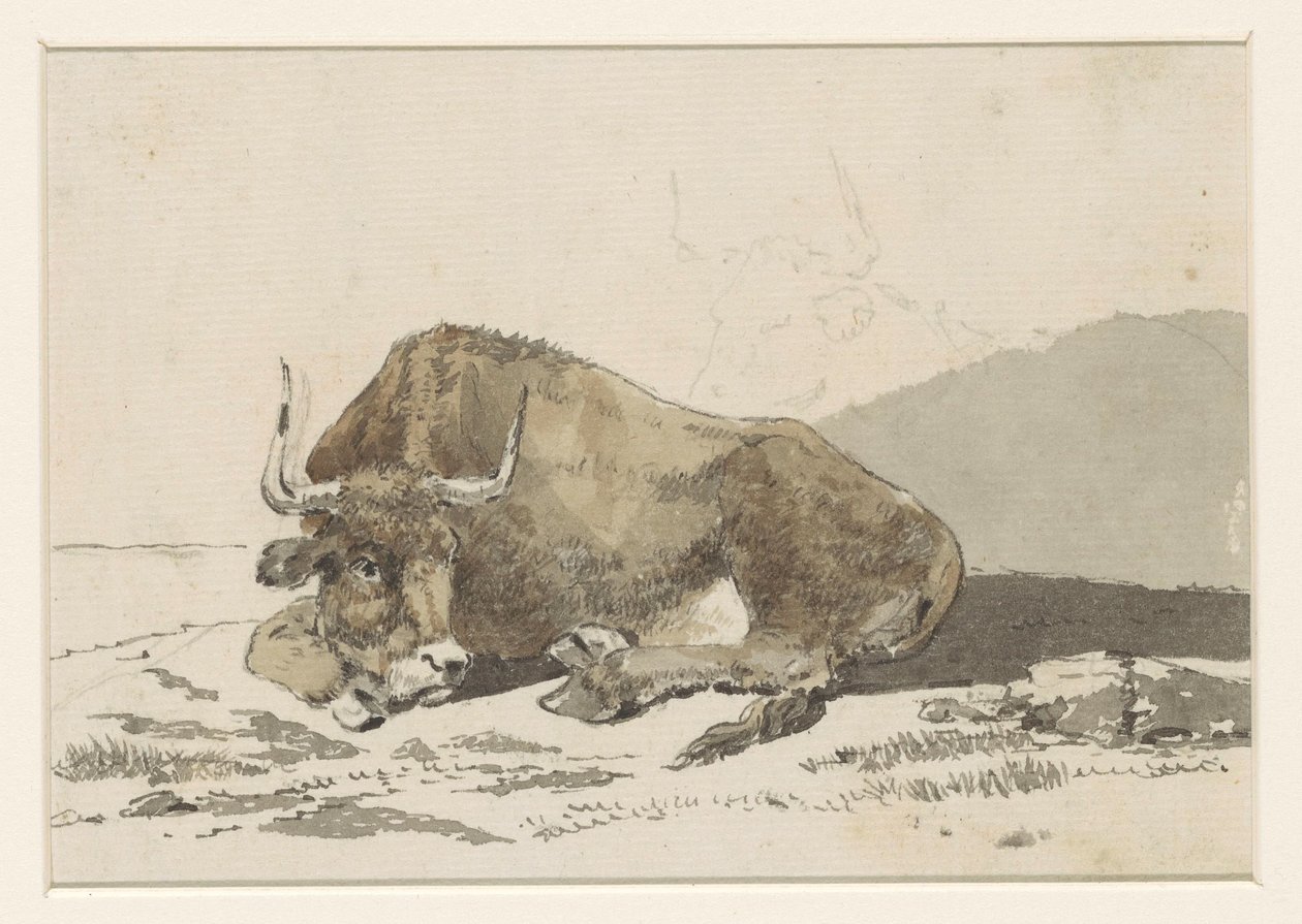 Bœuf couché - David Alphonse de Sandoz Rollin