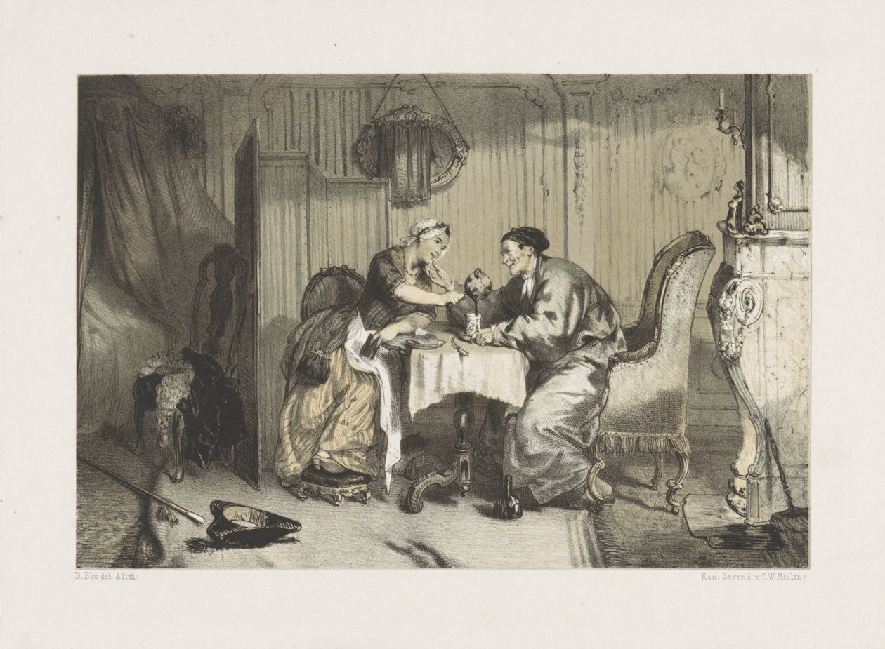 Homme et femme buvant du café - David Bles