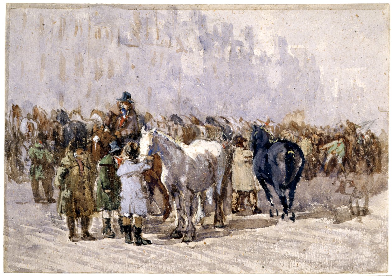 La foire aux chevaux de Birmingham, c.1841-49 - David Cox