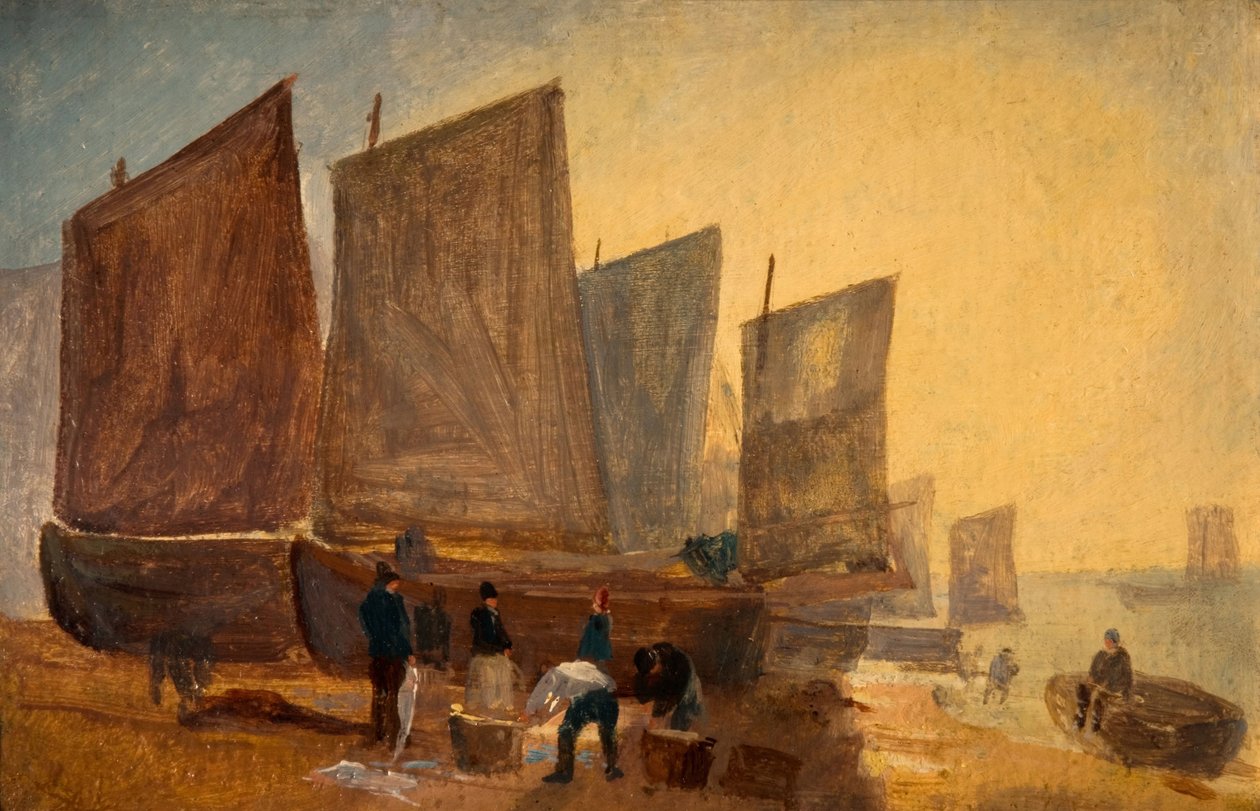 Bateaux de pêche, Hastings - David Cox the elder
