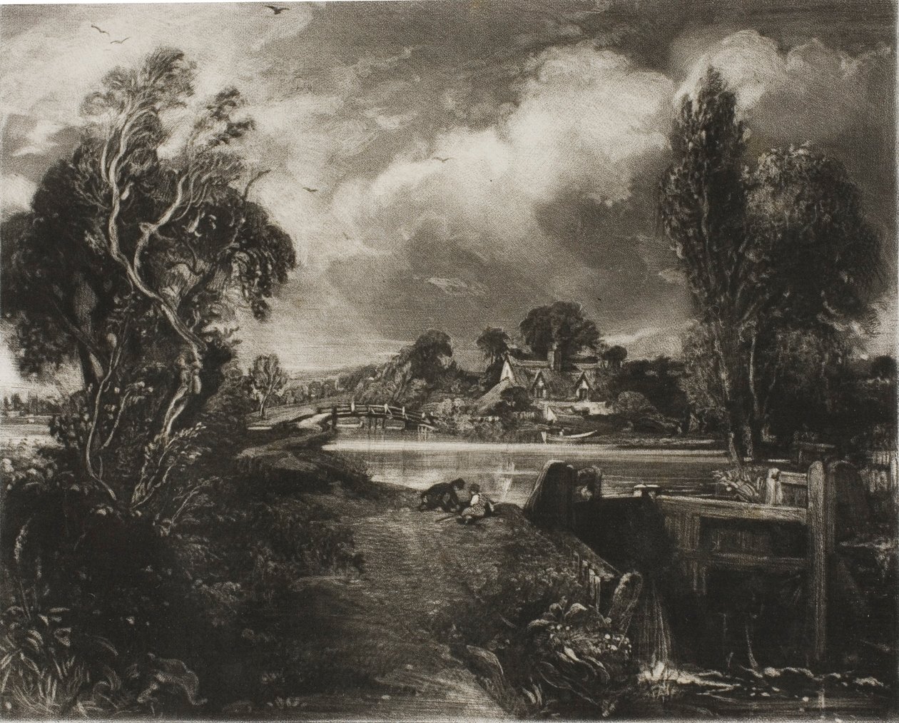 Une écluse sur la Stour, Suffolk - David Lucas