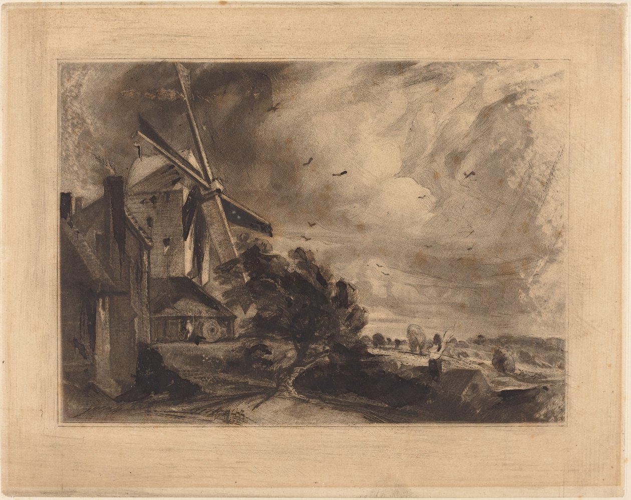 Un Moulin - David Lucas after John Constable