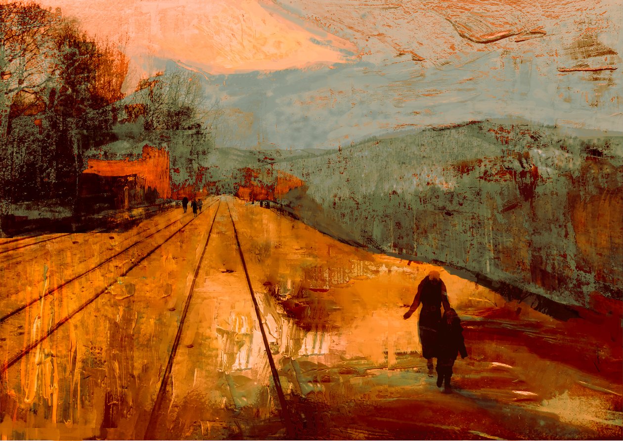Rues rouges, 2017 (peinture) - David McConochie