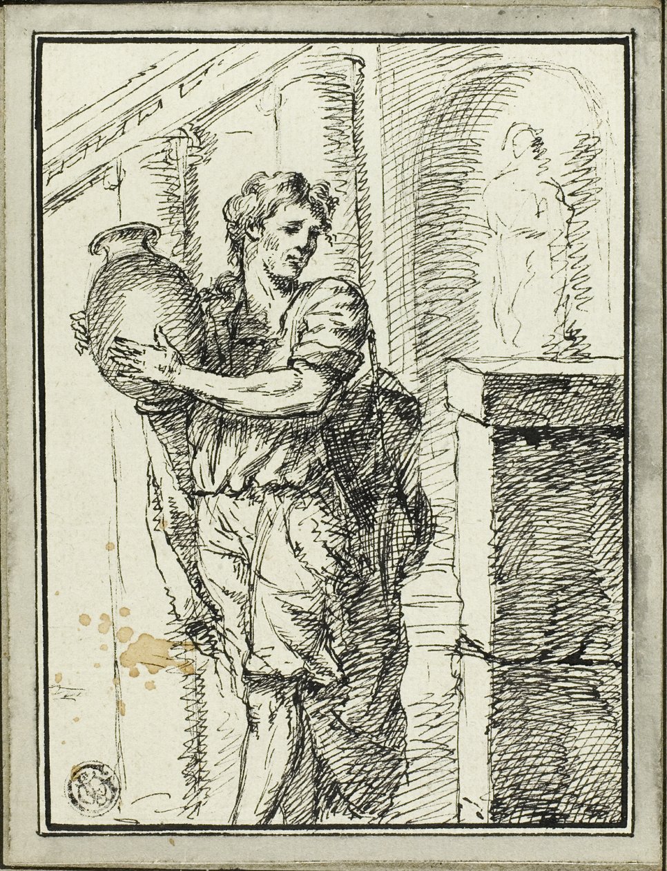 Homme Tenant un Pot - David Pièrre Giottino Humbert de Superville