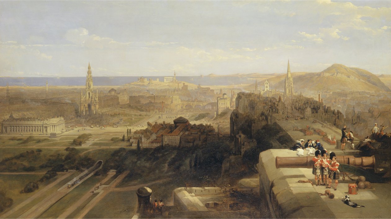 Édimbourg depuis le château - David Roberts