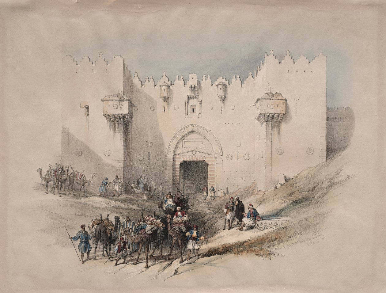 Porte de Damas, Jérusalem - David Roberts