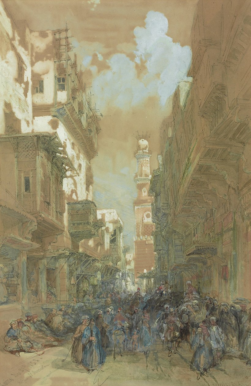 Mosquée El Mooristan, Le Caire, Égypte, 1838 - David Roberts