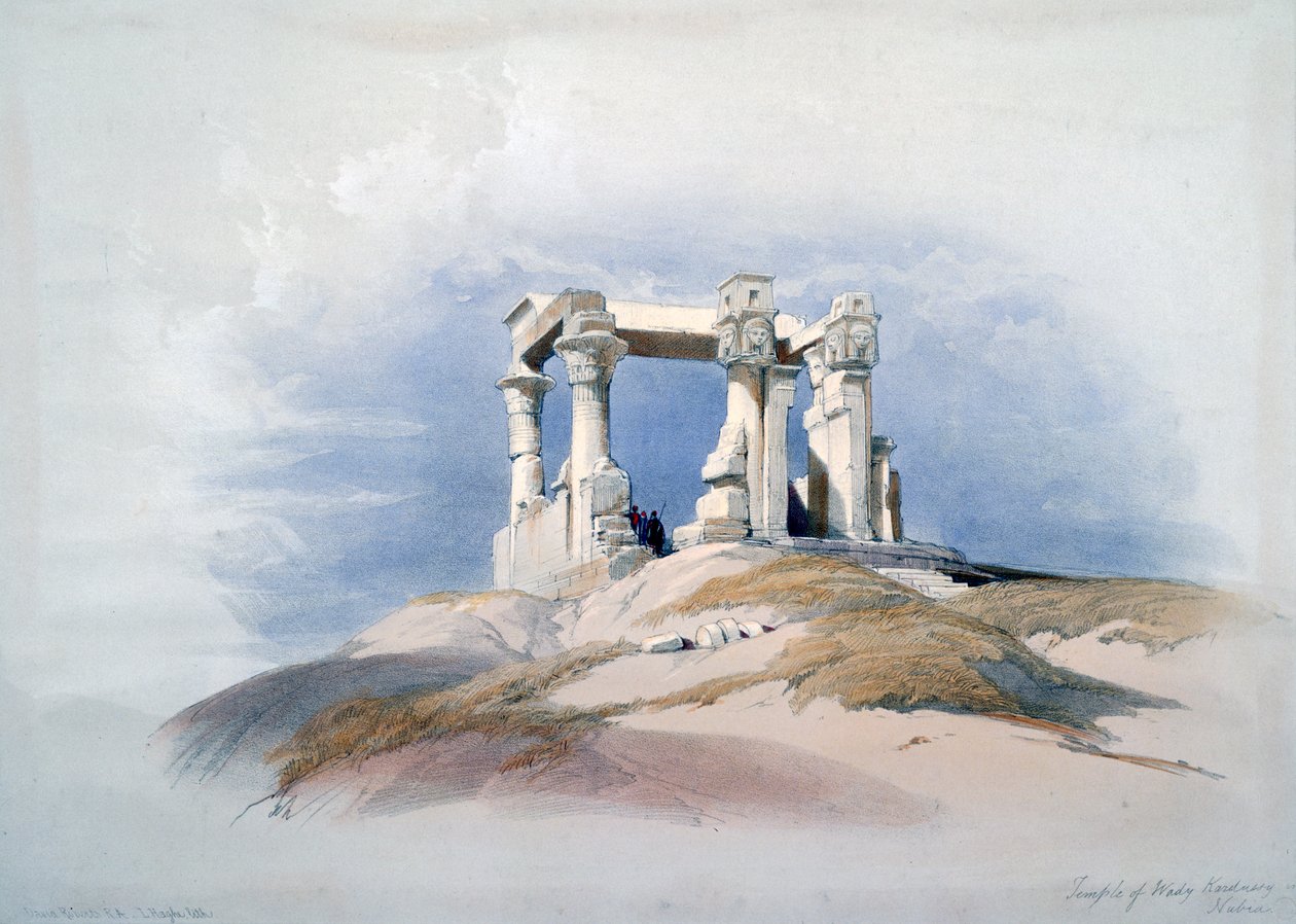 Temple de Wady Kardassy, Nubie, 19ème siècle - David Roberts